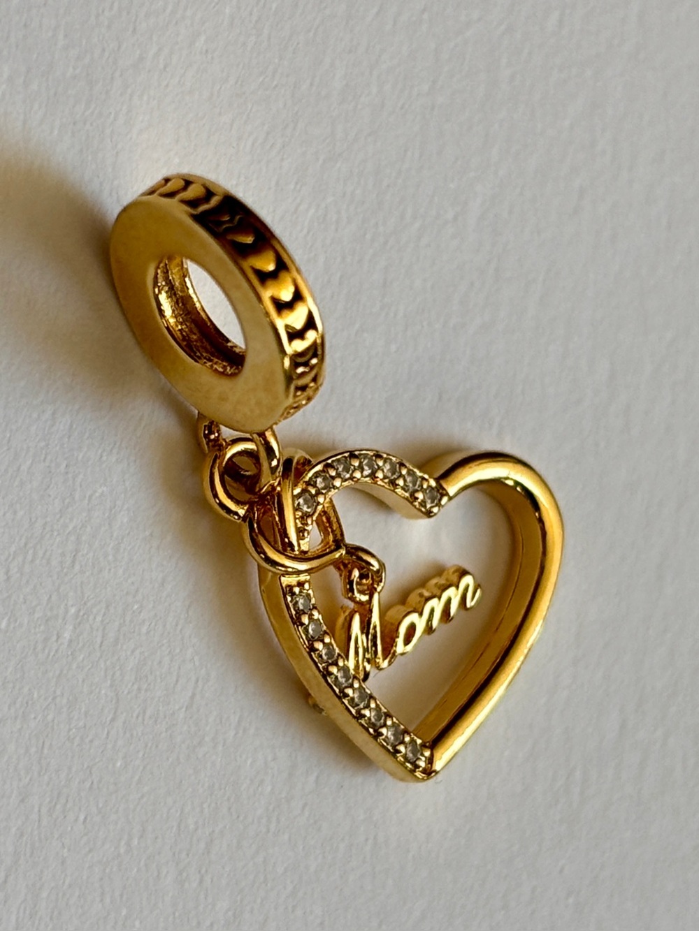New Mom Gold Charm - Pandora Bracelet Compatible